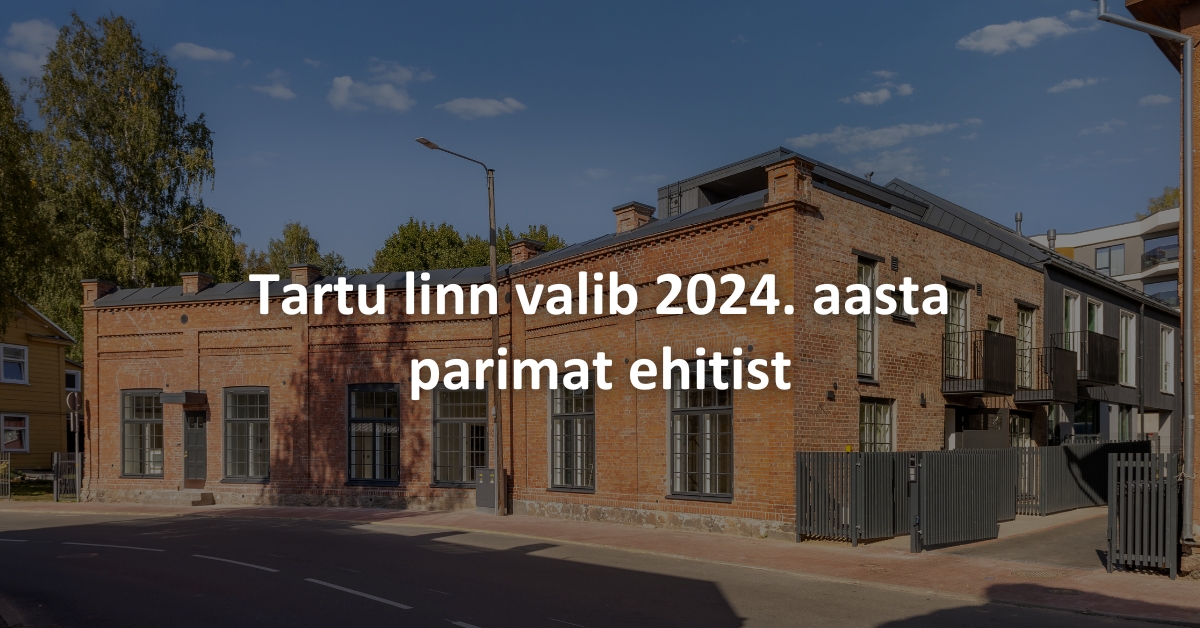 Juba 23. korda on kõigil võimalus kaasa lüüa Tartu aasta parima ehitise valimise konkursil ning anda hääl oma lemmikhoonele 2024. aastal kasutusloa saanud uuseh